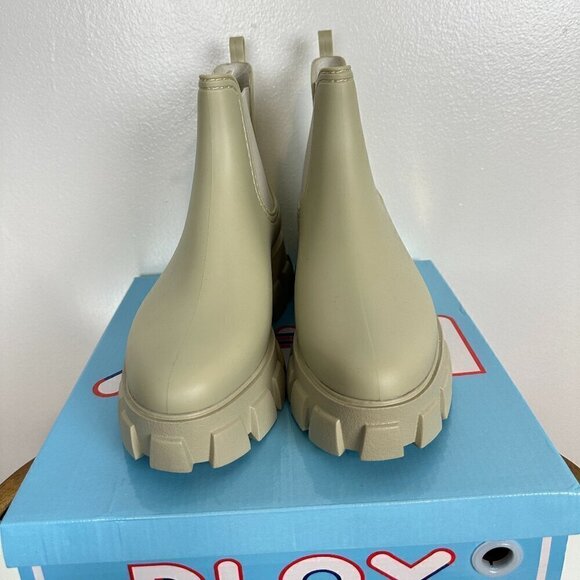 JEFFREY CAMPBELL Pleu Platform Lug Sole Chelsea Rain Boot Cream Size US 10 NWT - Picture 5 of 11